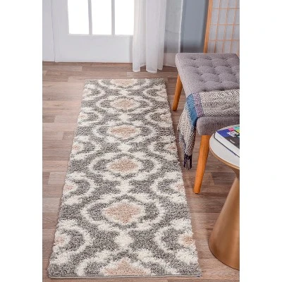 World Rug Gallery Cozy Moroccan Trellis Shag Area Rug 1 World Rug Gallery Cozy Moroccan Trellis Shag Area Rug