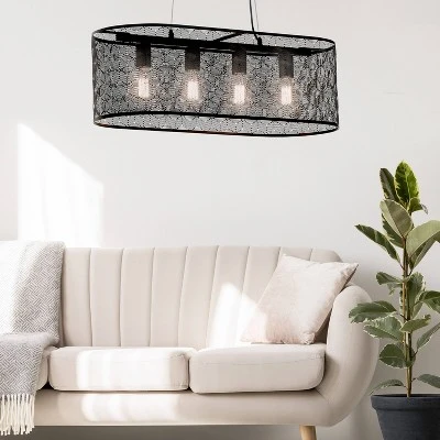 30" 4-Light Gianna Chandelier Black - River Of Goods 7 30" 4-Light Gianna Chandelier Black - River Of Goods - Image 7