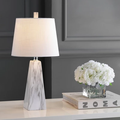 20.5" Owen Resin Table Lamp (Includes LED Light Bulb) White - JONATHAN Y 1 20.5" Owen Resin Table Lamp (Includes LED Light Bulb) White - JONATHAN Y