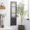 Traditional Metal Scroll Distressed Door Inspired Ornamental Wall Decor With Metal Wire Details Brown - Olivia & May