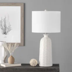 NuLOOM Flint Ceramic 30" Table Lamp Lighting - Cream 30" H X 15" W X 15"D -Home Decor Series Store GUEST e279f115 8f86 4b8e a7b6 966132d40c39