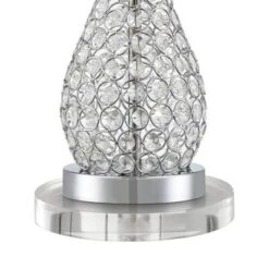 360 Lighting Sergio Modern Table Lamps Set Of 2 With Round Risers 24 1/2" High USB Port Acrylic White Drum Shade For Bedroom Living Room Desk House -Home Decor Series Store GUEST e2ac572a c7b4 4e7e a677 b3174c16db6d