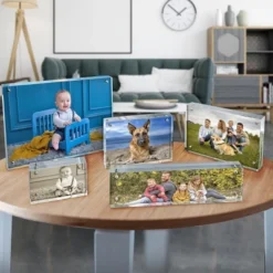 Azar Displays Clear Acrylic Magnetic Photo Frame Block 4" X 6" Vertical/Horizontal -Home Decor Series Store GUEST e3ebee84 7b6f 439e a765 9c9913bf3f7d