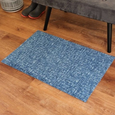 2'x3' ColorStar Static Door Mat Blue - Bungalow Flooring 1 2'x3' ColorStar Static Door Mat Blue - Bungalow Flooring