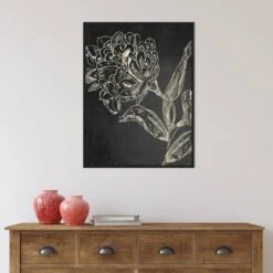 22" X 30" Golden Flower Folklore II By Asia Jensen Framed Canvas Wall Art Black - Amanti Art -Home Decor Series Store GUEST e59b7905 452d 4a41 bbfb 499e9b661ec1