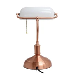 Executive Banker's Desk Lamp With Glass Shade Rose Gold - Simple Designs -Home Decor Series Store GUEST e67d1adb fbc0 43de a313 ea36d019fb79