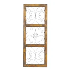 36" X 14" Wood Scroll Window Inspired Wall Decor With Metal Scrollwork Relief Brown - Olivia & May 23 36" X 14" Wood Scroll Window Inspired Wall Decor With Metal Scrollwork Relief Brown - Olivia & May -Home Decor Series Store GUEST ea4d44fb e7e4 48b3 8449 e7fdf9baa826
