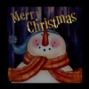 Northlight LED Lighted "Merry Christmas" Snowman Christmas Canvas Wall Art 11.75" X 11.75"
