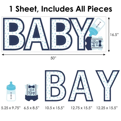 Big Dot Of Happiness It's A Boy - Peel And Stick Blue Baby Shower Standard Banner Wall Decals - Baby 5 Big Dot Of Happiness It's A Boy - Peel And Stick Blue Baby Shower Standard Banner Wall Decals - Baby - Image 5