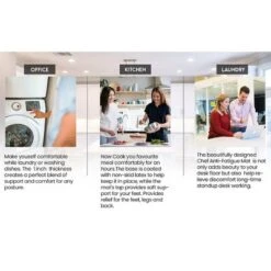 J&V TEXTILES 20" X 55" Oversized Cushioned Anti-Fatigue Kitchen Runner Mat (Rustic Medallion Cream) -Home Decor Series Store GUEST eaf9a615 0a29 4421 b12e 9196b2f339da 1