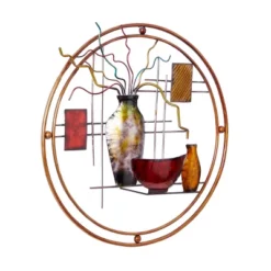 Metal Abstract Wall Decor With Vase Details - Olivia & May -Home Decor Series Store GUEST eb211e2d 3fce 4af1 b59b ce770a9d3f92