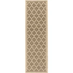 Trebol Moroccan Trellis Textured Weave Indoor/Outdoor Area Rug - JONATHAN Y