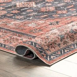 NuLOOM Medallion Bordered Machine Washable Area Rug -Home Decor Series Store GUEST ebd36081 966a 47c1 9b30 2ef83e5a0c5e