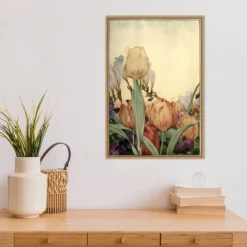 16" X 23" Garden Fantasy I Tulip Framed Canvas Wall Art - Amanti Art -Home Decor Series Store GUEST ecae78dc 4ff1 4806 a399 6c2dc667dec3