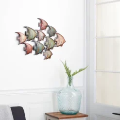 Metal Fish Indoor Outdoor Wall Decor Multi Colored - Olivia & May -Home Decor Series Store GUEST ef97d06d 8a4d 46a4 8776 a5a1c7976f79