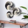 Bohemian Seagrass Plate Handmade Spiral Basket Wall Decor Set Of 3 Black - Olivia & May