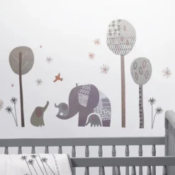 Bedtime Originals Elephant Love Gray Elephants/Trees/Stars Wall Decals/Stickers