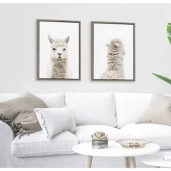 2pc Sylvie Alpaca Front And Back Framed Canvas Wall Art By Amy Peterson Gray - Kate And Laurel 8 2pc Sylvie Alpaca Front And Back Framed Canvas Wall Art By Amy Peterson Gray - Kate And Laurel -Home Decor Series Store GUEST f3117b35 c492 4ddc 929d 93f16a6fe6d8