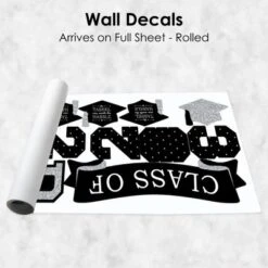 Big Dot Of Happiness Silver Class Of 2023 Graduation Party Wall Decals Set Of 20 -Home Decor Series Store GUEST f3723b88 cff3 439b 88f6 2ab2680fe55f