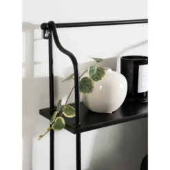 21" X 32" Walters Wood/Metal 3 Tier Shelving Black - Kate & Laurel All Things Decor -Home Decor Series Store GUEST f41a27f8 c30f 4e82 8d8e 79820d7dbbb3