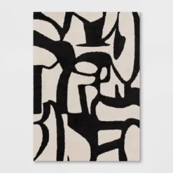 Abstract Inkblot Rug Black/White - Threshold™ -Home Decor Series Store GUEST f515f58c 4fc4 473d 8b9e f1ee81b22a0b