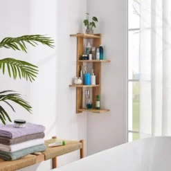 33" X 11.8" Alvar Corner 4 Tier Floating Ledge Column Wall Shelf - Danya B. -Home Decor Series Store GUEST f628d554 4767 4f07 8582 72535a185d98