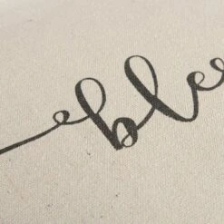 20"x20" Oversize Sentiment Polyester Filled Square Throw Pillow Neutral - Rizzy Home