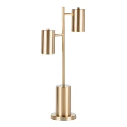 Cannes Contemporary/Glam Table Lamp With Metal Shade White (Includes LED Light Bulb) - LumiSource -Home Decor Series Store GUEST f7538fa0 4ae3 462f afff 4f4e76561107