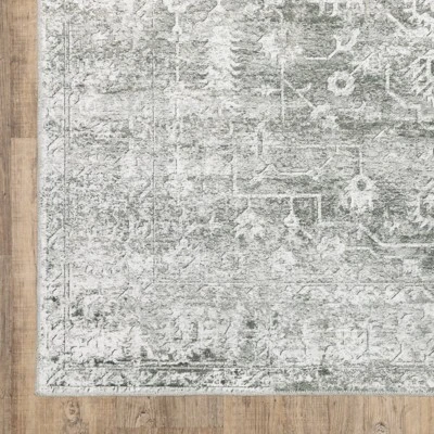 Micah Washable Distressed Oriental Indoor Area Rug Gray/Ivory - Captiv8e Designs 8 Micah Washable Distressed Oriental Indoor Area Rug Gray/Ivory - Captiv8e Designs - Image 8