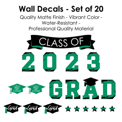 Big Dot Of Happiness Green Class Of 2023 Graduation Party Wall Decals Set Of 20 5 Big Dot Of Happiness Green Class Of 2023 Graduation Party Wall Decals Set Of 20 - Image 5
