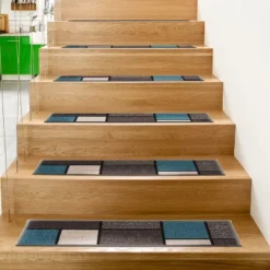 World Rug Gallery Contemporary Modern Boxes Non-Slip Stair Treads -Home Decor Series Store GUEST f8bceafb d47d 4444 9a26 348a6d39e96a