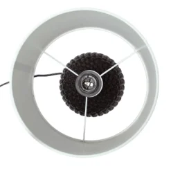 20.4" Traditional Ceramic Purled Texture Bedside Table Desk Lamp With White Fabric Drum Shade Black - Simple Designs -Home Decor Series Store GUEST f927a35f a2d3 4f97 99d9 1be7f20d7cd9