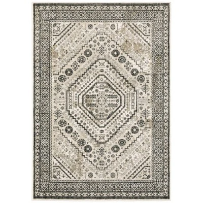 Gabriella Vintage Medallion Rug Ivory/Gray - Captiv8e Designs 9 Gabriella Vintage Medallion Rug Ivory/Gray - Captiv8e Designs - Image 9