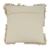 Saro Lifestyle Foil Printed Tufted Decorative Pillow Cover, Natural, 18"