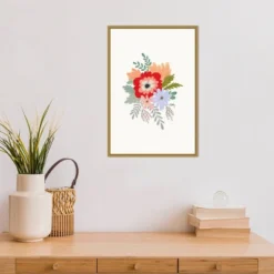 16" X 23" Spring Flowers By Annie Bailey Art Framed Canvas Wall Art - Amanti Art -Home Decor Series Store GUEST fb2d686f 874a 48b8 a27f 01e0f2af525d
