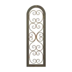 Wood Scroll Arched Window Inspired Wall Decor With Metal Scrollwork Relief Brown - Olivia & May 11 Wood Scroll Arched Window Inspired Wall Decor With Metal Scrollwork Relief Brown - Olivia & May -Home Decor Series Store GUEST fbbade27 63bc 4b74 8c32 e9ffabe73b49