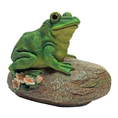 Design Toscano Thurston, The Frog, Garden Rock Sitting Toad Statue - Multicolored 1 Design Toscano Thurston, The Frog, Garden Rock Sitting Toad Statue - Multicolored