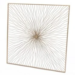 LuxenHome Gold Abstract Flower Square Metal Wall Art 14 LuxenHome Gold Abstract Flower Square Metal Wall Art -Home Decor Series Store GUEST fe6a6b36 4583 4436 9e53 d61395b3d532