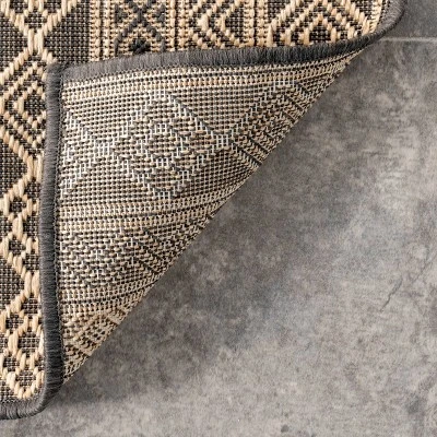 Devon Geometric Striped Indoor And Outdoor Area Rug - NuLOOM 3 Devon Geometric Striped Indoor And Outdoor Area Rug - NuLOOM - Image 3