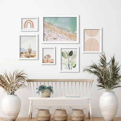 (Set Of 6) Framed Prints Gallery Wall Art Set Pastel Beach By Sisi And Seb - Americanflat 5 (Set Of 6) Framed Prints Gallery Wall Art Set Pastel Beach By Sisi And Seb - Americanflat - Image 5