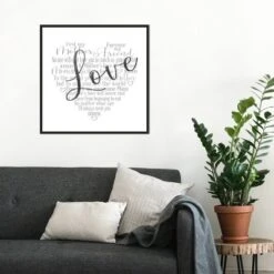 22" X 22" Mother's Day Heart Love By Cynthia Coulter Framed Canvas Wall Art Black - Amanti Art -Home Decor Series Store GUEST ff01fda5 a926 422f ae78 94ce68c61d28
