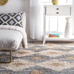 NuLOOM Hand Braided Marla Denim And Jute Diamonds Area Rug 14 NuLOOM Hand Braided Marla Denim And Jute Diamonds Area Rug -Home Decor Series Store GUEST ff26db93 5fde 4622 bed3 fe59944783e8